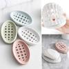 Silicone Soap Box Dish Storage Holder Plate Tray Drain Soap Box Bathroom Accessories