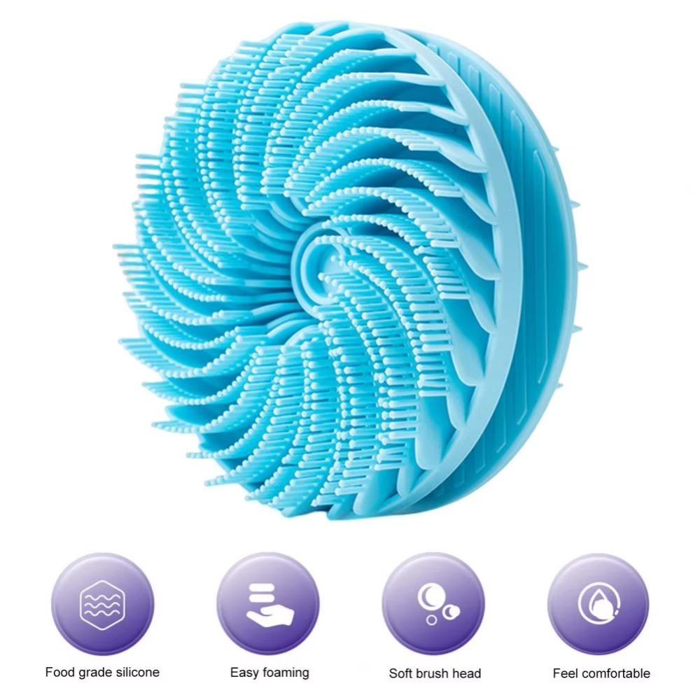 Massage Soft Bristle Shower Brush Double-sided Bath Brush Body Shampoo Brush For Exfoliation