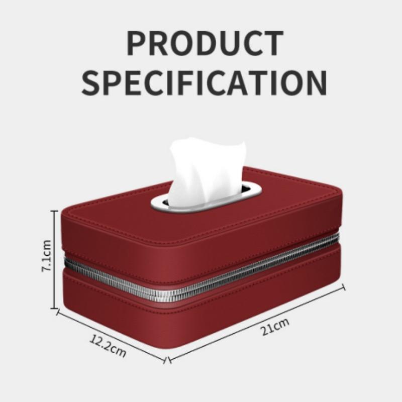 AAAMW1 For Ford Mondeo Focus Explorer Escape Kuga Everest Bronco F-150 Ranger Transit Car-Mounted Leather Tissue Paper Storage Box