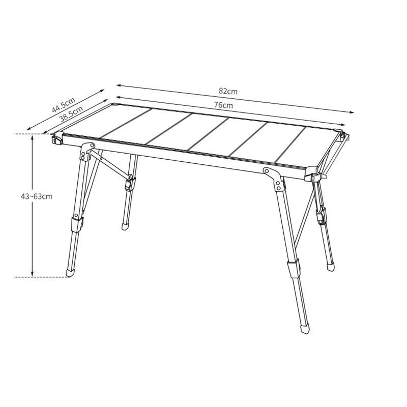 Folding Camping Table Height Adjustable Aluminum Modular Expansion Portable Outdoor Kitchen Table Compact Picnic BBQ Table