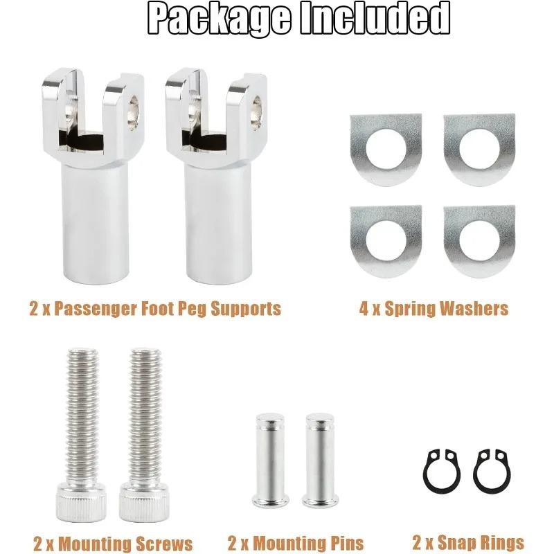 2.25'' Motorcycle Rear Passenger Foot Pegs Support Mount Footrest Clevis Kits for Harley Fatboy Heritage Softail FXST 2000-2006