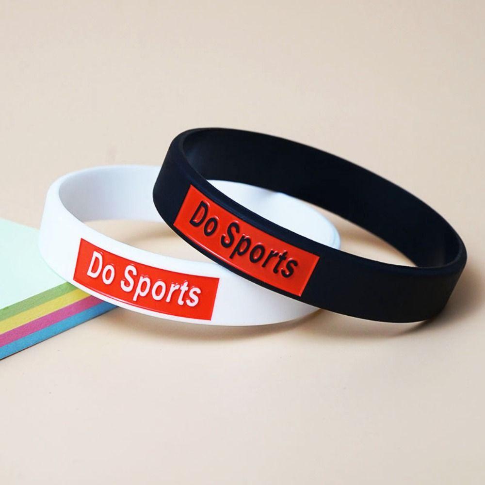 Надпись Do Sports Силиконовые браслеты Печатный спортивный дизайн Браслеты для мужчин и женщин