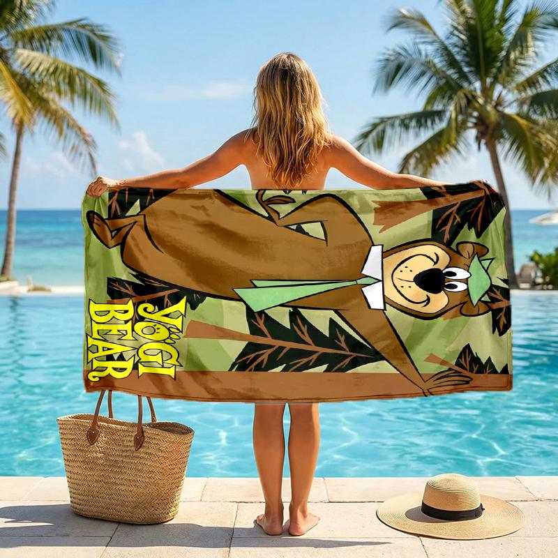 Yogi Bear Show Fashion Beach Towel: Ideal for Summer Adventures Soft, absorbent and quick drying suitable for swimming and bathing