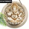 Wooden Ganesha Elephant-Headed God Wooden Ornament - for Door, Wall, Home, Room, Farmhouse, Street, Shop, Garage, Bar, Garden, and Coffee House Decor