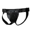 Бандаж Один размер Спецификация Регулируемый размер талии Стринги Искусственная кожа Съемный мошоночный мешочек Модные мужские стринги Нижнее белье
