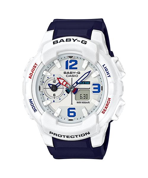 Casio Мужские Аналоговые Кварцевые Часы BGA-230SC-7B из Смолы, Водонепроницаемые 100M, Ударопрочные