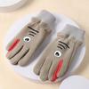 Kids Winter Gloves Windproof Cartoon Ski Gloves with Elastic Cuffs Cold Weather Warm Gloves for