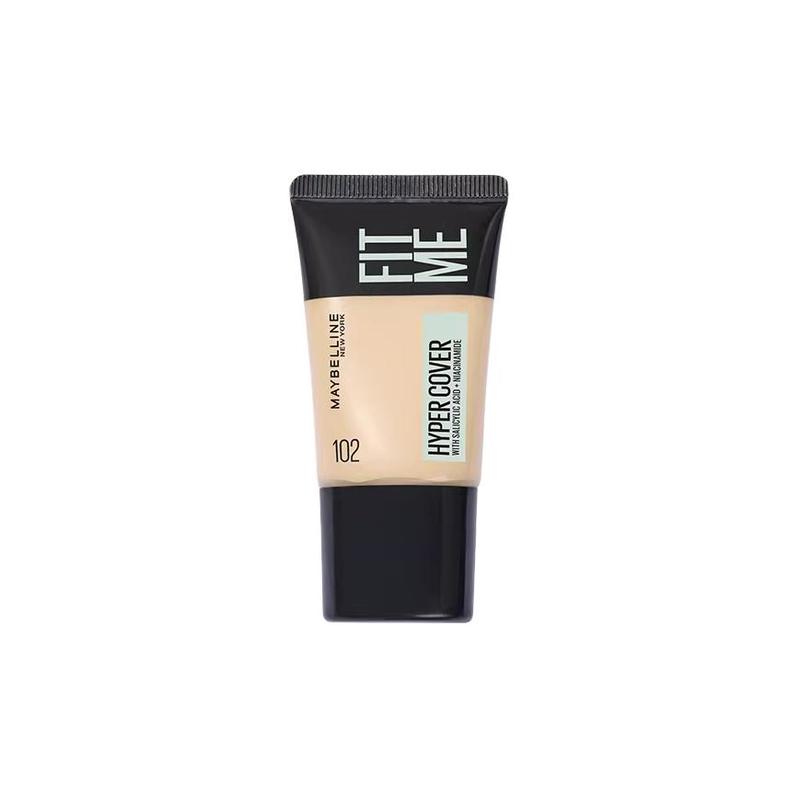 Maybelline Образец кожи FIT ME безупречная индивидуальная серия стойкая Маленькая зеленая бутылочка жидкая тональная основа пробный размер для жирной кожи-102 Хуан Ибай 18 мл8