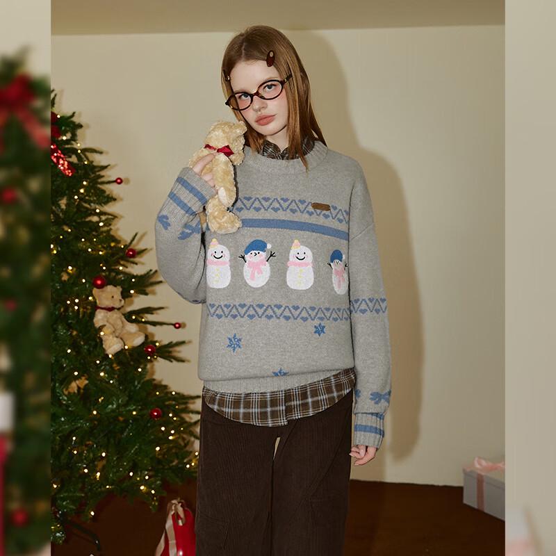 unifree Women's Snowman Pullover Sweater