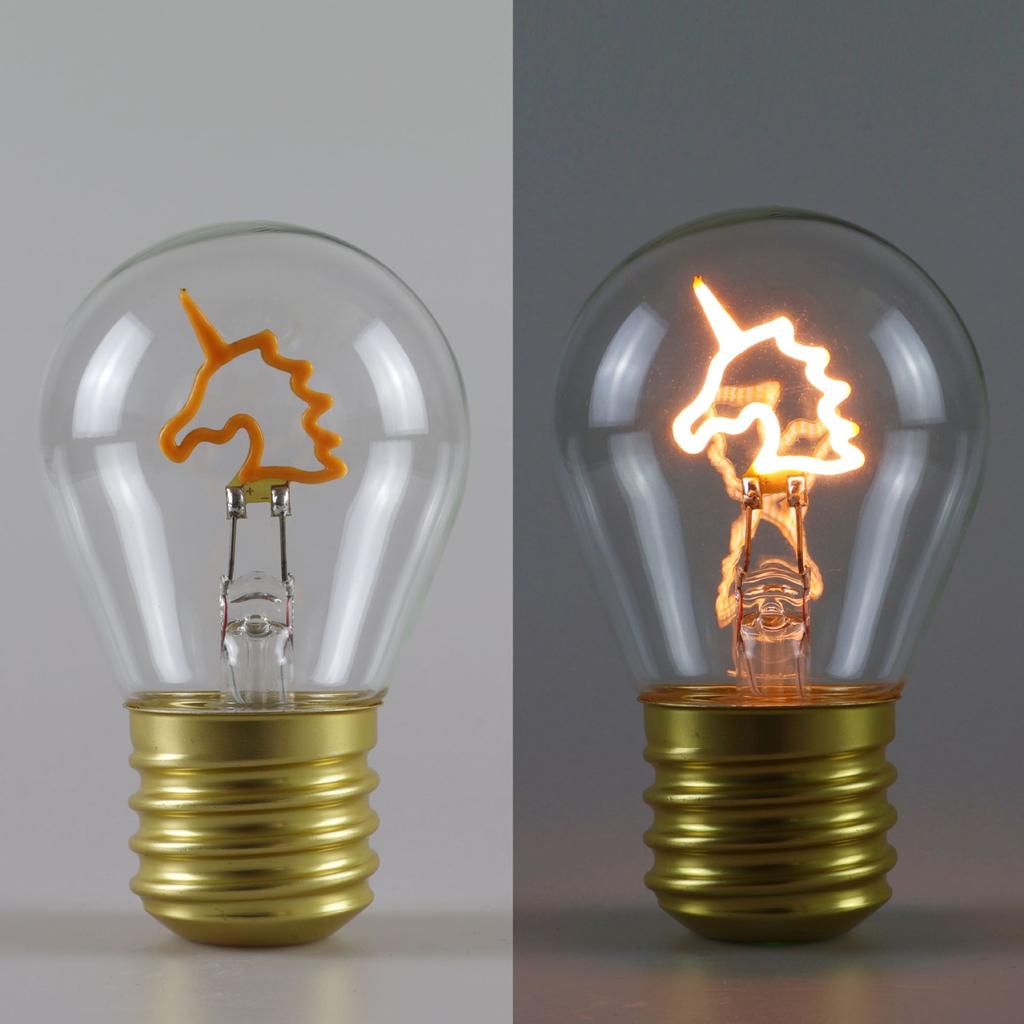 Cute Cartoon LED Bulb Night Light, Rechargeable, Colorful Decorative Portable Lamp