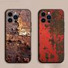 Ретро-индустриальный стиль Ржавый чехол для телефона для iPhone 17,16,15,14,13,12,Pro,Max,Plus,E,SE4,Air,Mini Черный Мягкий чехол