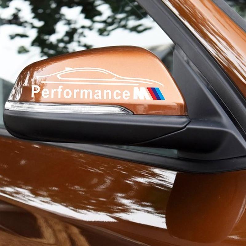 2Pcs Car Rearview Mirror Badge 3D Sticker Decal Accessories For BMW M E34 E36 E60 E90 E46 E39 E70 F10 F20 F30 X5 X6 X1 M3 M5 M6 E71 F01 F02 F87