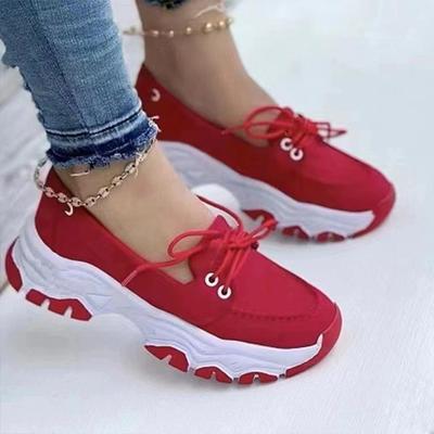 Платформа Женские кроссовки Плоские туфли Лоферы Обувь Бег Спортивная обувь Осенняя обувь Laceui Повседневная обувь Тренд Прогулки Zapatillas Mujer