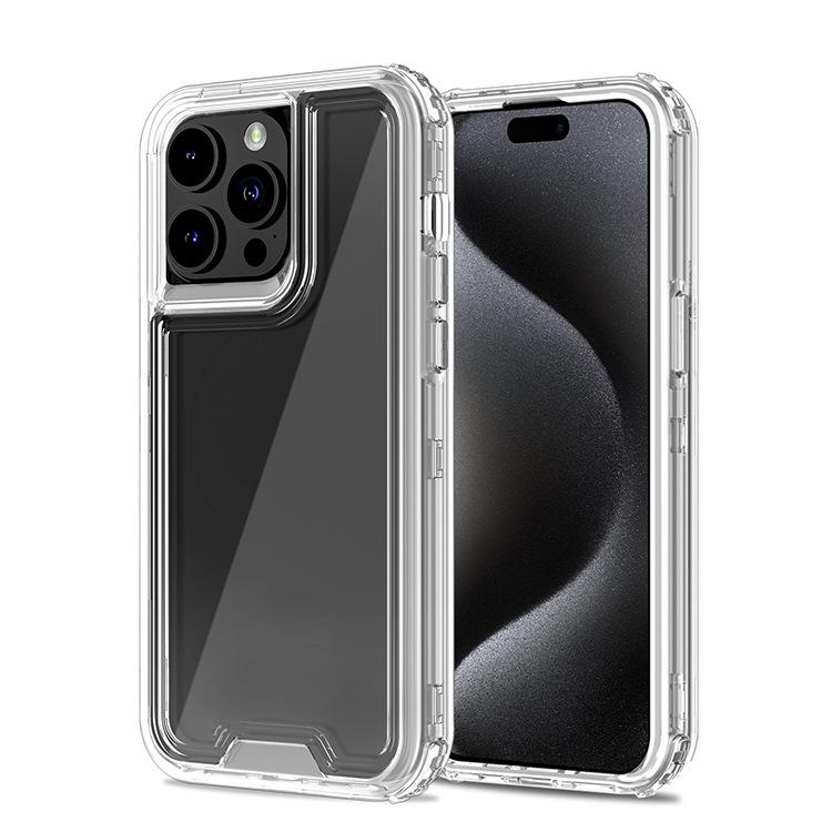 Для iPhone 15 Promax Цветной Прозрачный Чехол-три-в-одном Защита от отпечатков пальцев и пожелтения