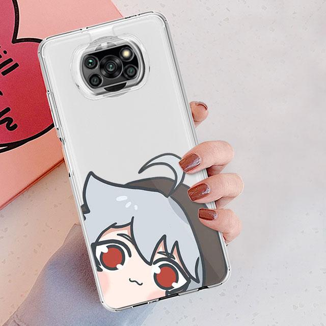 Чехол Coque для Xiaomi Poco X3 NFC X3 Pro M3 F3 Redmi 9 10 10C 9A 9C K40 Pro F1 9C Note 9S силиконовый милый Q Genshin Impact Capa