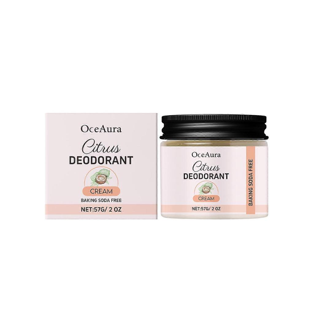 Natural Deodorant for Women & Men | Organic Deodorant Cream Non Aluminum | Baking Soda Free Healthy Deoderant for Body & Private Parts | Citrus Scent