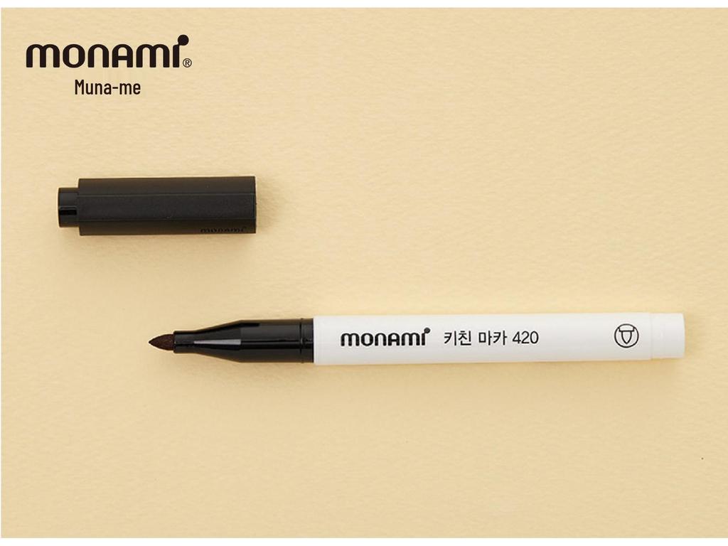 Monami 420 Ceramic & Grout Marker Pen for Food Containers, Original Korean Import, Model 05034