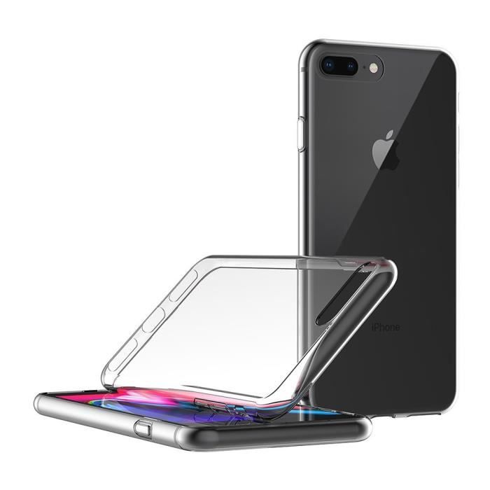 Прозрачный гелевый чехол из ТПУ - Phonillico - iPhone 8 PLUS - Ультратонкий - Гибкий - Оптимальная защита