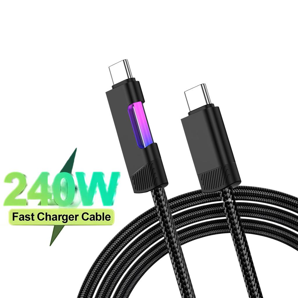 240 Вт USB C на Type C на USB-C Кабель для серии iPhone 15 16 17 PD Быстрая зарядка USB C Дата-кабель для Xiaomi OPPO Samsung