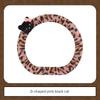Car Steering Wheel Cover Winter Plush Cute Leopard Print Winter Non-Slip Women's Car Wear-Resistant Protective Cover Handlebar Cover