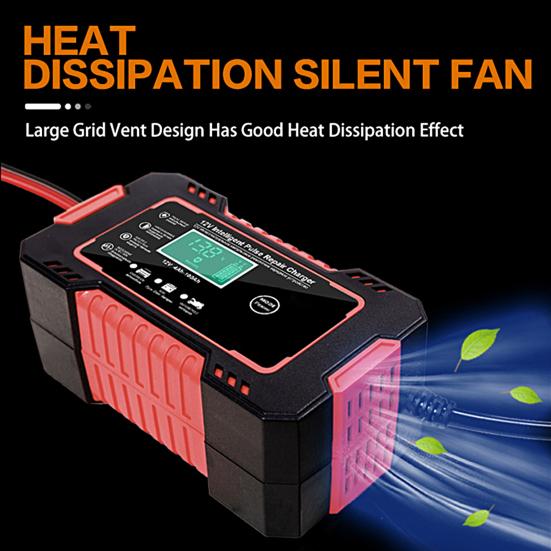 Moto Battery Charger Anti-deformed Safe Flame Retardant Short-circuit Protection Battery Maintainer for Truck