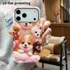 Phone Case: 2D flat design suitable for iPhone 18 17 16 15 14 13 Pro film protective case, couple style, rainbow puppies group, Christmas and Hallowee