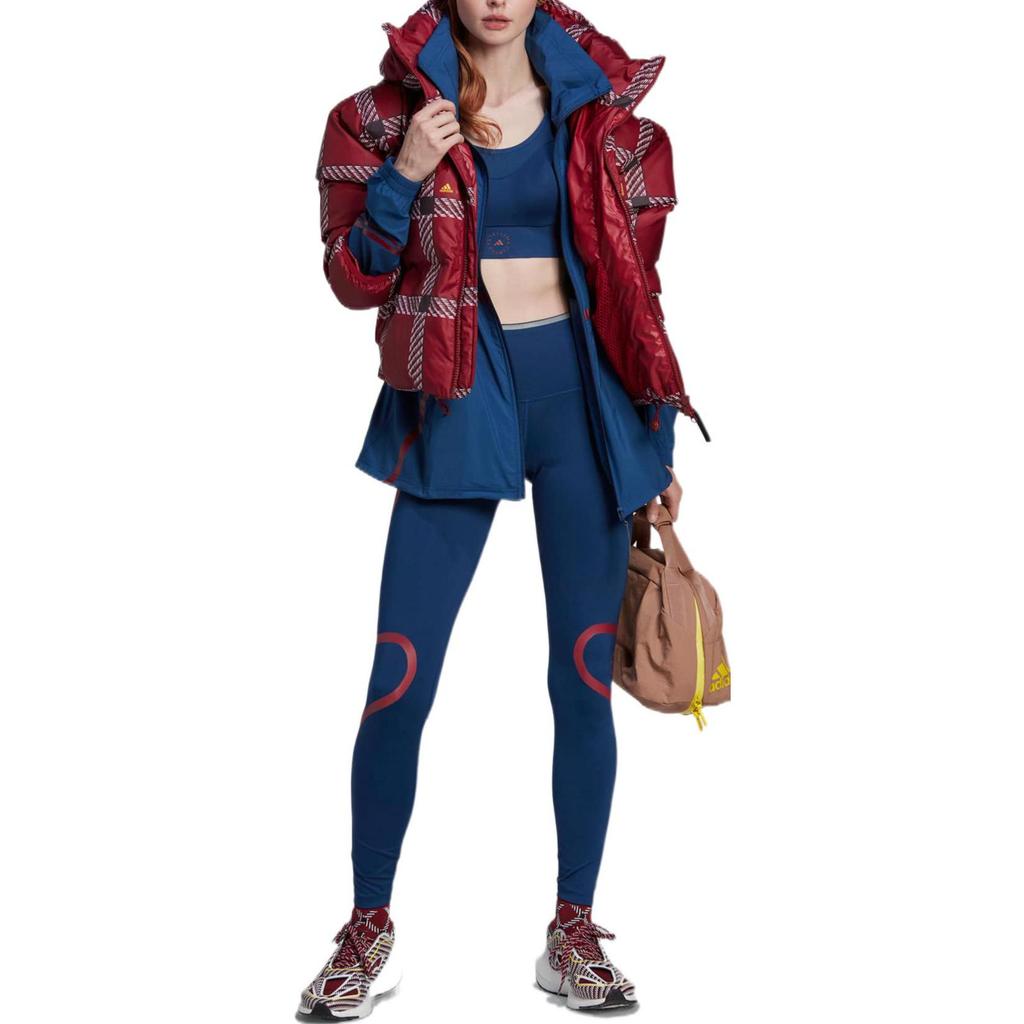 Adidas Леггинсы женские компрессионные с рисунком синие HI6137