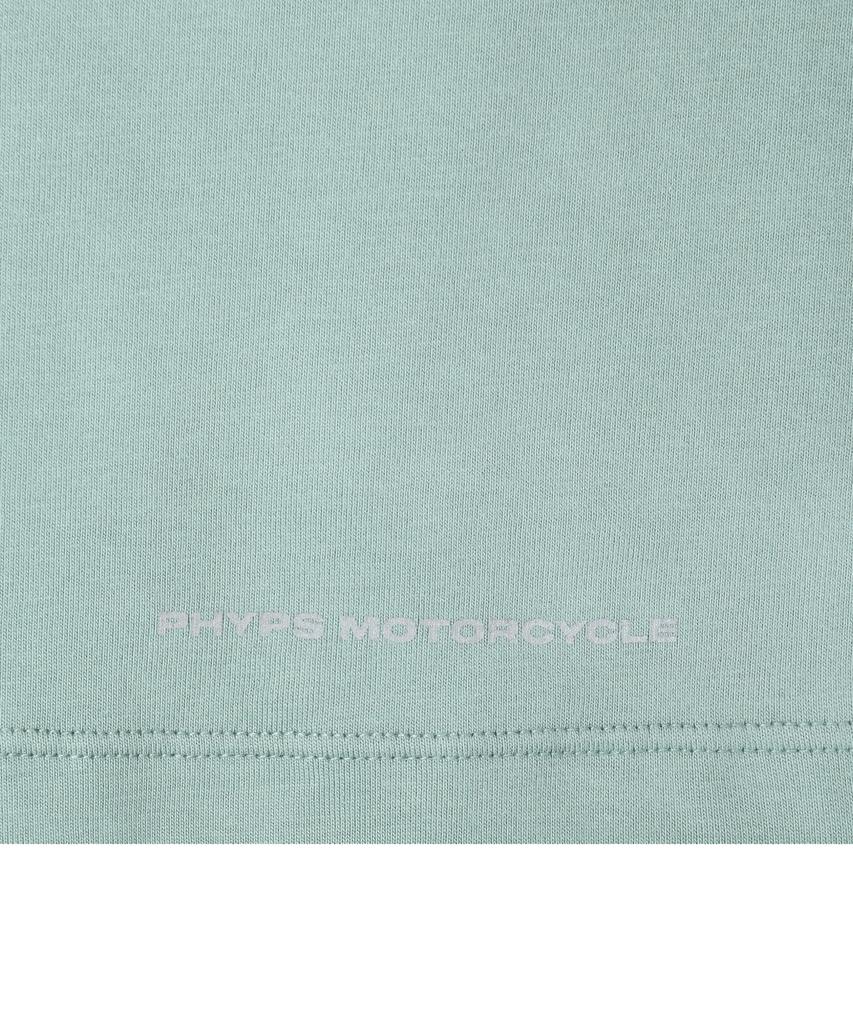 PHYPS MOTORCYCLE Женская укороченная футболка с потертостями и логотипом-крылом
