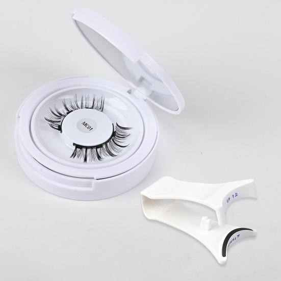 1 Set Magnetic False Eyelashes with Lash Applicator Tool Reusable Single/Double Layer Natural Wispy Fake Lashes Eyelash Clip Women Makeup Tools