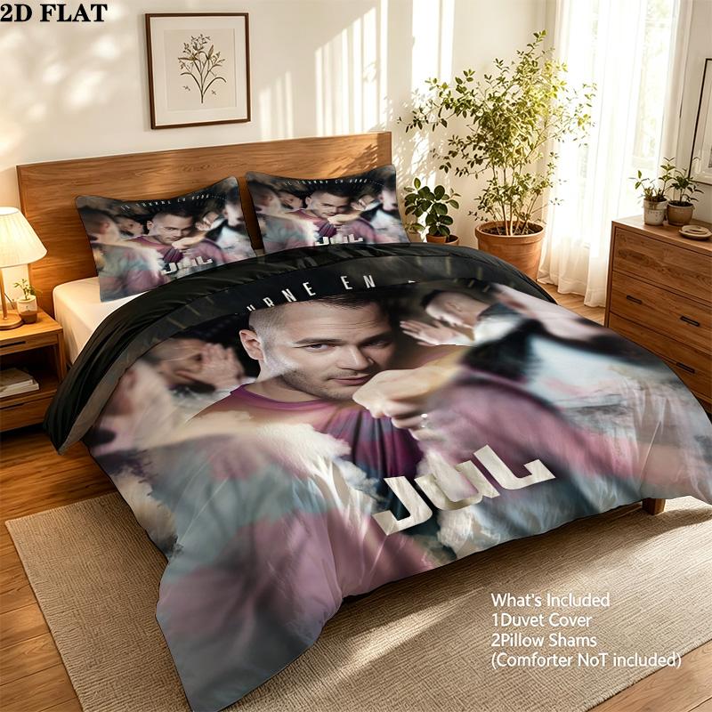 Jul C'Est Pas Des Lol Pattern Bedding Quilt Set Quilt Cover Pillowcase Home Birthday Gift(1 * duvet cover + 2 * pillowcase, without core)