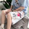 Летние мужские креативные повседневные брюки с граффити, свободные прямые спортивные брюки Harajuku для пар с пятью точками, дышащие и удобные шорты для верхней одежды