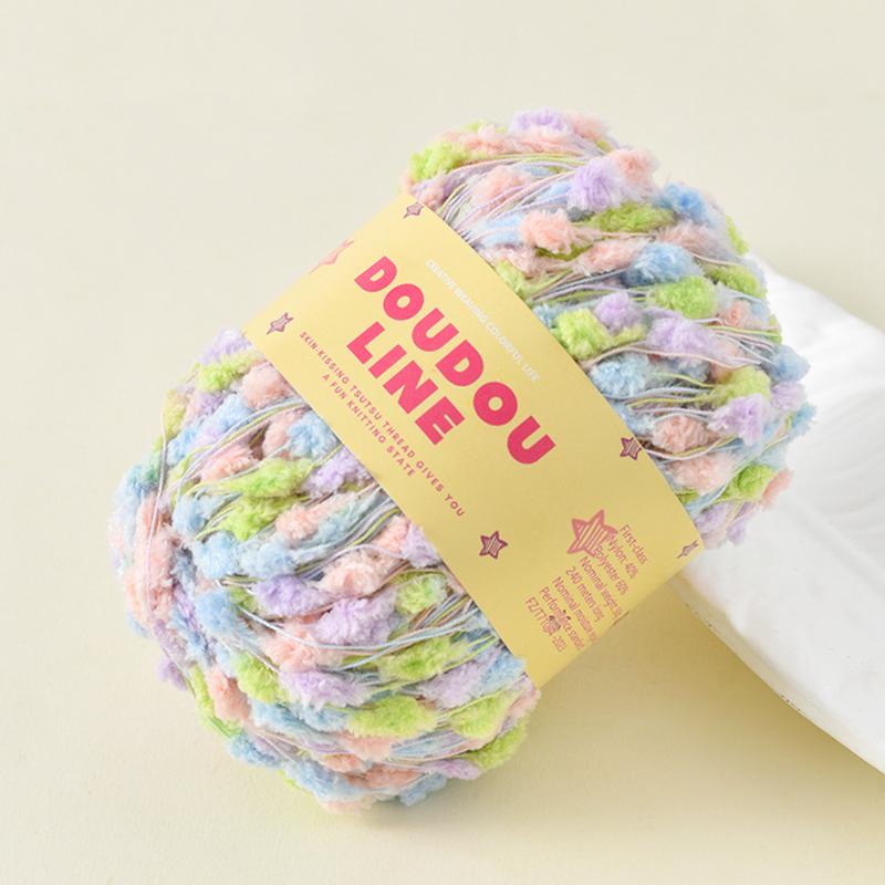 50 г/рулон Разноцветные точки разноцветные для свитера шарфа своими руками ручная вязка мягкая и удобная мохеровая пряжа радужная нить