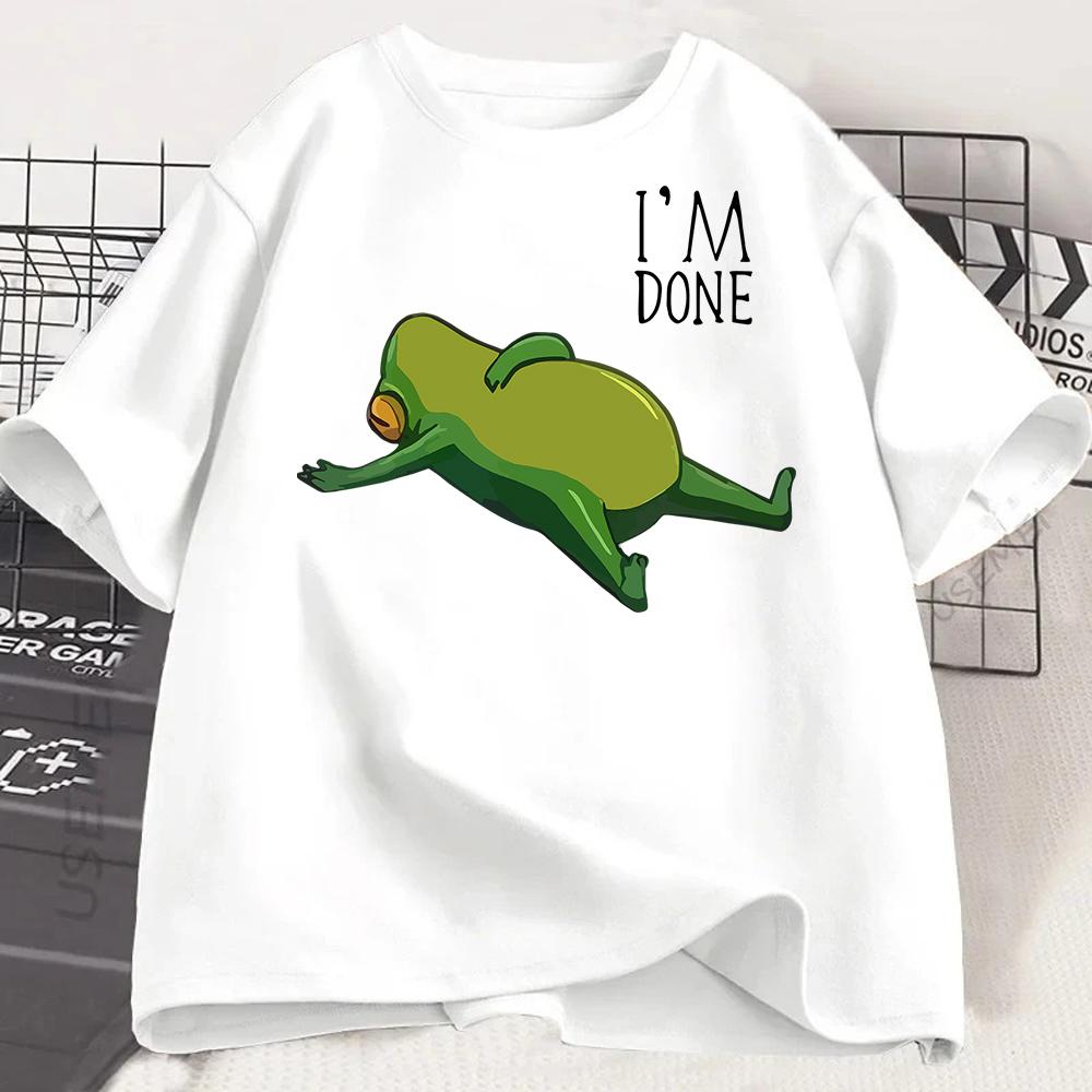 Cartoon Game Cut The Rope Tshirt  Funny Frog Short Sleeve Top Tees O Neck Kids Harajuku Tshirt Top  Harajuku Goth Y2k T Shirts