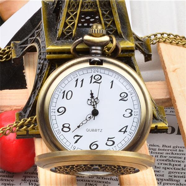 Винтажные бронзовые кварцевые карманные часы для мужчин и женщин, изысканные полые цифровые карманные часы