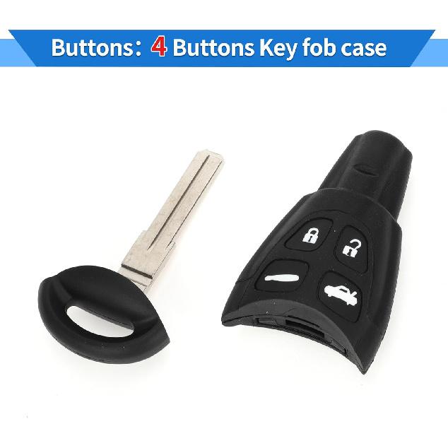 Key Shell Case for SAAB 93 95 2003-2007 Keyless Entry Remote Key Fob Replacement Case 4 Buttons
