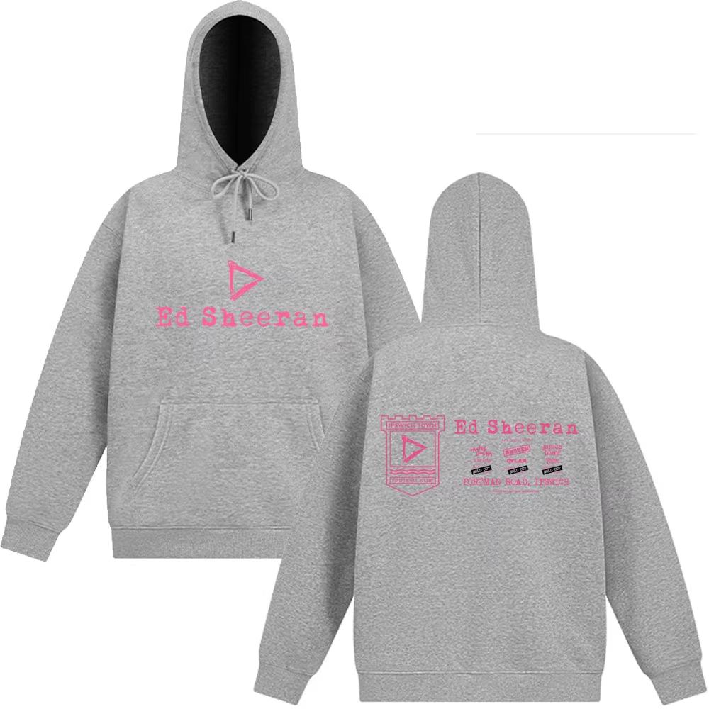 Ed Sheeran Play Tour Merch Hooded Sweatshirt Man Woman Fashion Oversized Long Sleeves Casual Pullover Fans Gift Streetwears