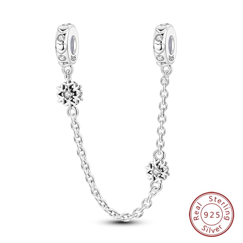 925 Silver Snowflake Snowman Penguin Charm Pendant Winter Jewelry Gift For Women DIY Birthday Present