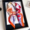 Lily Printed 70 Square Scarf Imitation Silk Sunscreen Scarf Versatile Decorative Scarf Women'S Headscarf Silk Scarf