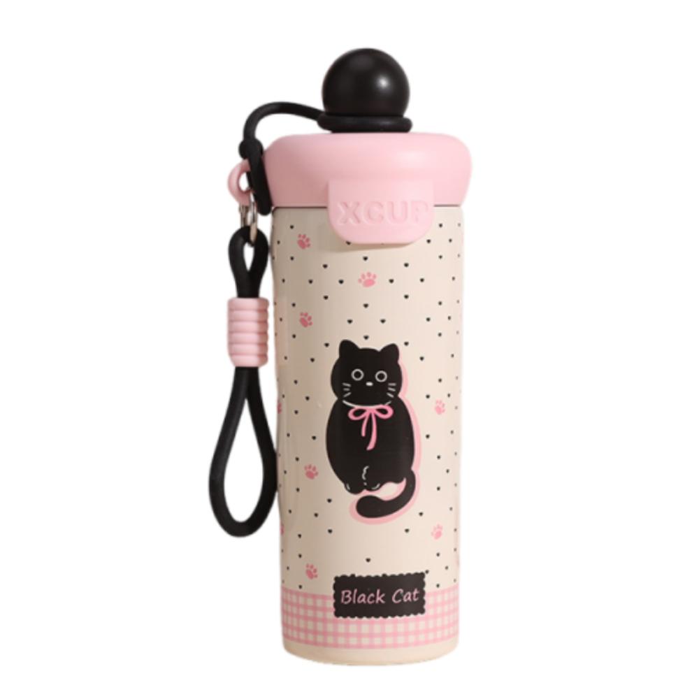 Cute Thermos Bottle 600ml Cold Beverages Cups Durable Vacuum Flask  Travel