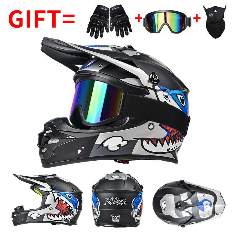 Factory custom wholesale DOT certification children's off-road full helmet mountain bike speed reduction model cycling helmet foreign trade model