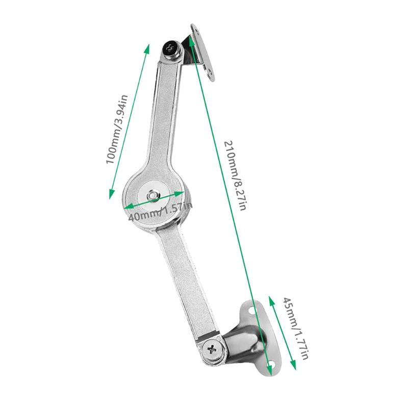 Lid Stay with Soft Close Toy Box Hinge Chest Hinge Support Drop Lids of Cabinets Cupboard Wardrobe 75°/ 90° / 110°