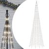 VidaXL LED Christmas Tree On Flagpole 1534 LEDs White 500 Cm, Christmas Decoration, LED Light, Christmas Light 358117