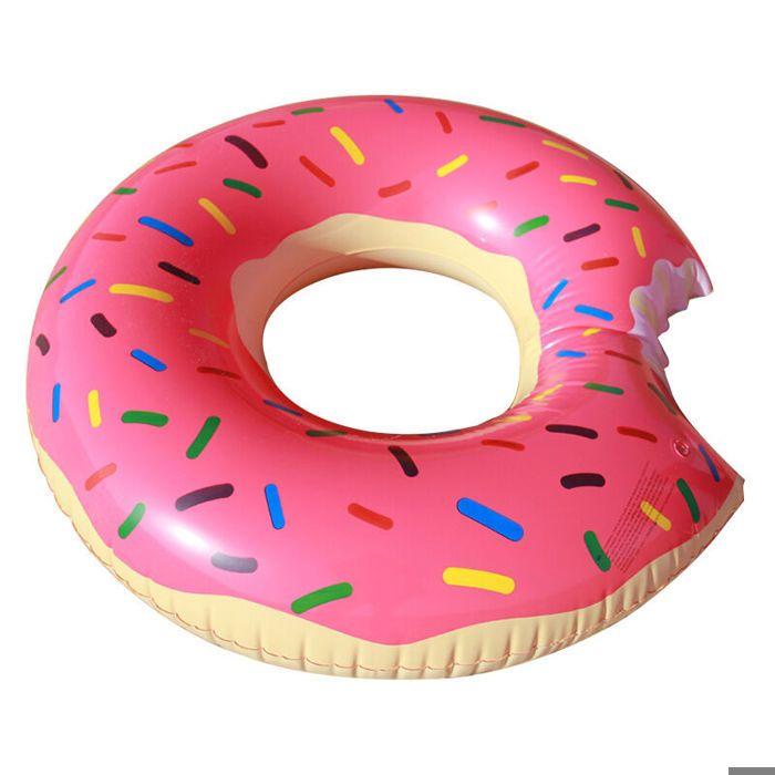 Anneau de Natation - PZCC - Boue Donuts - PVC Écologique - Design Pastèque et Fraise - Pour Adultes et Enfants