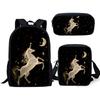 Fashion Novelty Rainbow Unicorn 3D Print 3pcs/Set Pupil School Bags Laptop Daypack Backpack Inclined Shoulder Bag Pencil Case