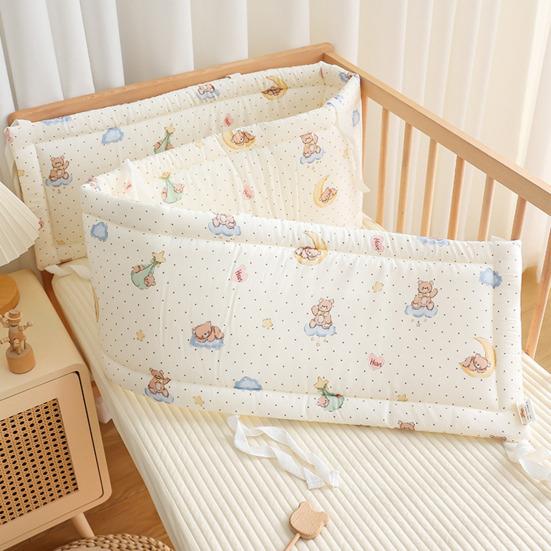 Универсальный бортик для детской кроватки, мягкая защита, дышащий, для детской кроватки, хлопковая набивка, бортик кроватки, боковая стенка манежа, боковая кровать