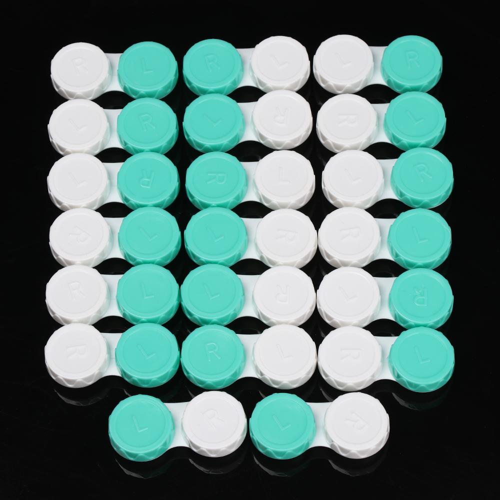 20 PCS New Eye Glass Mini Plastic Soaking Box Candy Color Contact Lens Case Travel Glasses Holder