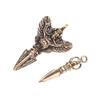 Buddhist Brass Ax Cross Vajra Pestle Diy Keychain Pendant Bracelet Necklace Decorative Handcraft Jewelry