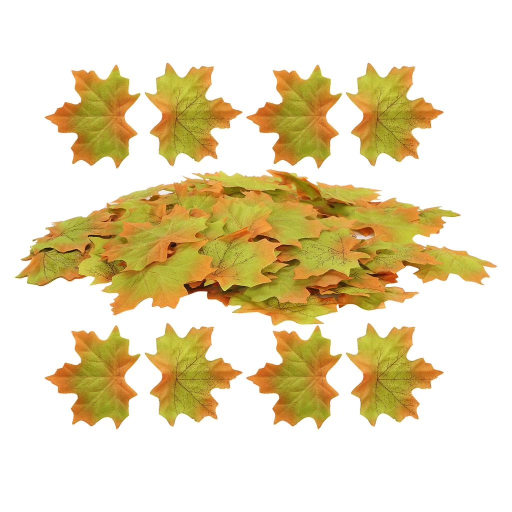 100Pcs Bag Artificial Maple Leaves for Thanksgiving Autumn Leaf Wedding Party Table Decor