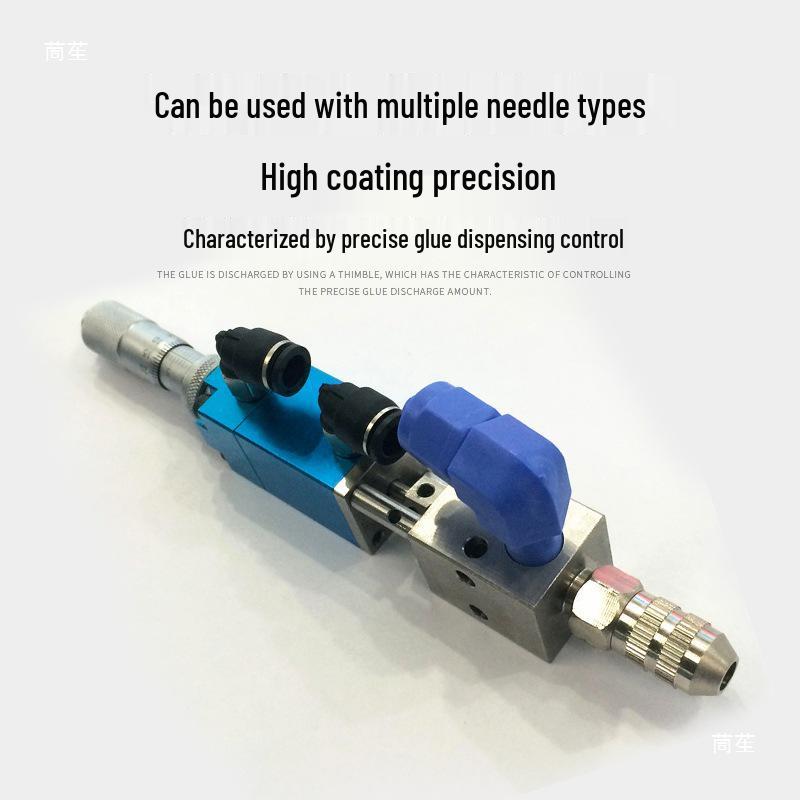 Small Flow Dispensing Valve for UV Glue, Ink, & Alcohol - Precision Micrometer Glue Machine Accessory