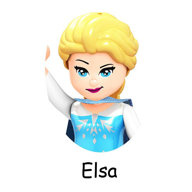 Нетоксичные сказочные принцессы дети Белль Чудовище Золушка Анна Оливия Модель Фигурка Блоки Конструктор Строительные Кирпичики Игрушки Для Детей